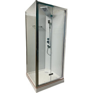 Душевая кабина CeruttiSpa 90х90 см Bella T, хром/прозрачное фото 5