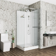 Душевая кабина CeruttiSpa 90х90 см MiMi90T, хром/прозрачное фото 3