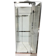 Душевая кабина CeruttiSpa 90х90 см MiMi90T, хром/прозрачное фото 4