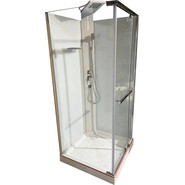 Душевая кабина CeruttiSpa 90х90 см MiMi90T, хром/прозрачное фото 5