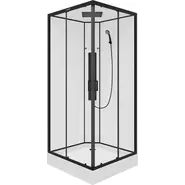 Душевая кабина Parly 90х90 см AMI Quadro, чёрный/прозрачное фото 4