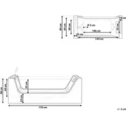 Ванна гидромассажная CeruttiSpa C-453A 180х80 см фото 5