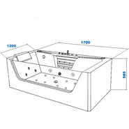 Ванна гидромассажная CeruttiSpa C-478A 170х120 см фото 5