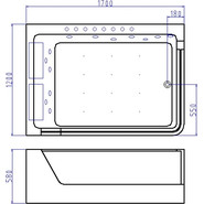 Ванна гидромассажная CeruttiSpa C-495L 170x120 см фото 6