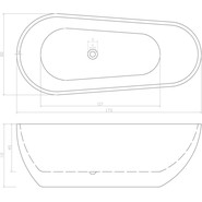 Ванна отдельностоящая CeruttiSpa 170x80 см MIMI170MW CT10504 фото 3