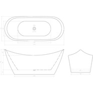 Ванна отдельностоящая CeruttiSpa 187x74 см NEMI170II CT10506 фото 4