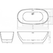Ванна отдельностоящая CeruttiSpa 170x75 см D'ISEO170II CT10509 фото 4