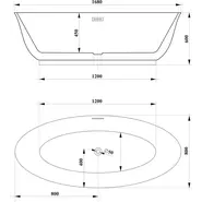 Ванна отдельностоящая CeruttiSpa 170x80 см GRETA170 CT10516 фото 3