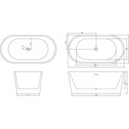 Ванна отдельностоящая CeruttiSpa 170x75 см RESIA170II CT10519 фото 3
