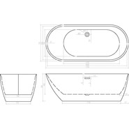 Ванна отдельностоящая CeruttiSpa 170x75 см Como CT7386 фото 6