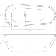 Ванна отдельностоящая CeruttiSpa 170x80 см MIMI CT9671 фото 6