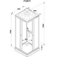 Душевая кабина Parly Frost 80х80 см FQ811, хром/матовое фото 5