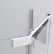 Душевое ограждение Vincea Stresa 90x90 см VSP-1S900CLGM, вороненая сталь/прозрачное фото 3