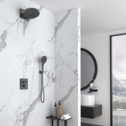 Душевая система для душа с термостатом Vincea Inspire VSFW-3I21MT1GM, вороненая сталь фото 