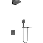 Душевая система для душа с термостатом Vincea Inspire VSFW-3I21MT1RGM, вороненая сталь фото 2