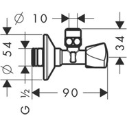 Вентиль угловой Hansgrohe 13902000 фото 2