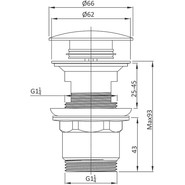 Донный клапан Vincea DPU-1B01BG, брашированное золото фото 2