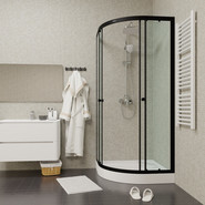 Душевое ограждение Parly 90х90 см ZE911B, хром/прозрачное фото 3