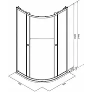 Душевое ограждение Parly 90х90 см ZF91, белый/матовое фото 4