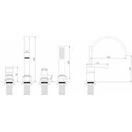 Смеситель для ванны Abber Wasserfall AF8613G, золото матовый, Цвет производителя: золото матовое фото 3