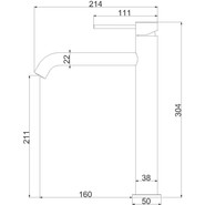 Смеситель для раковины высокий Vincea City VBF-2C2MB, чёрный фото 3