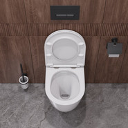 Унитаз подвесной безободковый Cezares Relax-Tor CZR-3806-53-TH-TOR/SC с крышкой микролифт (система смыва Торнадо) фото 5