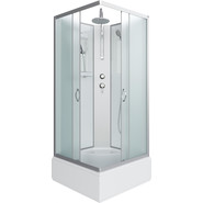 Душевая кабина Niagara Classic 90x90 см NG-1108-14BKT, серебро/матовое (безсиликоновая сборка) фото 