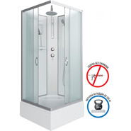 Душевая кабина Niagara Classic 90x90 см NG-1108-14BKT, серебро/матовое (безсиликоновая сборка) фото 2