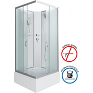 Душевая кабина Niagara Classic 90x90 см NG-1108-14BK, серебро/матовое (безсиликоновая сборка) фото 2