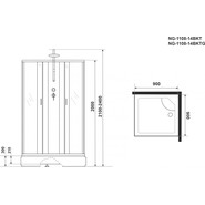 Душевая кабина Niagara Classic 90x90 см NG-1108-14BKT, серебро/матовое (безсиликоновая сборка) фото 5