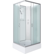 Душевая кабина Niagara Classic 100x80 см NG-33084-14QBK, серебро/матовое (безсиликоновая сборка) фото 