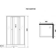 Душевая кабина Niagara Promo 90x90 см P90/13Q/MT/BK, белый/матовое (безсиликоновая сборка) фото 4