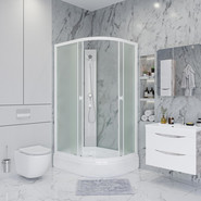 Душевая кабина Niagara Promo 100x80 см P100/80/26L/MT/BK, белый/матовое (безсиликоновая сборка) фото 3