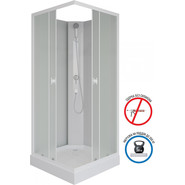 Душевая кабина Niagara Promo 90x90 см P90/13Q/MT/BK, белый/матовое (безсиликоновая сборка) фото 