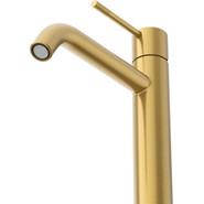 Смеситель для раковины высокий Cezares RELAX-LC1-BORO-W0, брашированное золото, Цвет производителя: брашированное золото фото 3