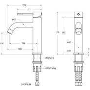 Смеситель для раковины Cezares RELAX-LS1-BORO, брашированное золото, Цвет производителя: брашированное золото фото 5