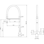 Смеситель для кухни Abber Wasser Kreis AF81141G, с подключением фильтра и выдвижной лейкой, золото матовое, Цвет производителя: золото матовое фото 3