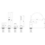 Смеситель для ванны Abber Wasserfall AF8613NG, никель, Цвет производителя: никель фото 3