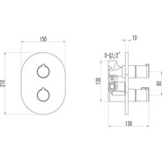Смеситель для душа с термостатом Ravak Chrome CR 064.00 X070095 фото 2