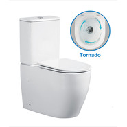 Унитаз-компакт безободковый Azario BONELLE AZ-1229A с крышкой микролифт (система смыва торнадо) фото 6