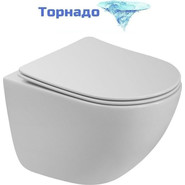 Унитаз подвесной безободковый BelBagno Amanda-Tor BB051CH-TOR-FC/SC (система смыва торнадо) с крышкой микролифт фото 