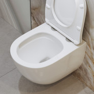 Унитаз подвесной безободковый BelBagno Amanda-Tor BB051CH-TOR-FC/SC (система смыва торнадо) с крышкой микролифт фото 4