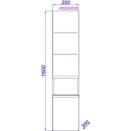 Пенал подвесной Aqwella Rodos 35 см ROD0535, белый фото 5