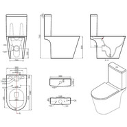 Унитаз-компакт безободковый Aquatek Бетта AQ1363B-00 с крышкой микролифт фото 2