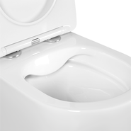 Унитаз подвесной безободковый Aquatek Европа AQ1900-00 с тонкой крышкой микролифт, Цвет производителя: белый фото 4