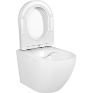 Унитаз подвесной безободковый Aquatek Европа AQ1900-00 с тонкой крышкой микролифт, Цвет производителя: белый фото 6