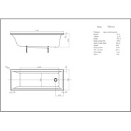 Ванна акриловая Aquatek Лайма 170х70 см LAI170-0000001, Размер - мм: 1700х700 фото 5