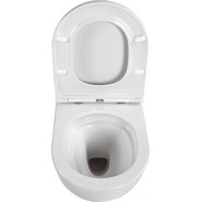 Унитаз подвесной безободковый Aquatek Европа AQ1900T-00 с тонкой крышкой микролифт (Система смыва торнадо) фото 5