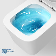 Унитаз подвесной безободковый BelBagno Ardente-Tor BB520CH-TOR/SC (система смыва торнадо) с крышкой микролифт фото 3