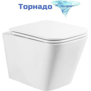 Унитаз подвесной безободковый BelBagno Ardente-Tor BB520CH-TOR/SC (система смыва торнадо) с крышкой микролифт фото 